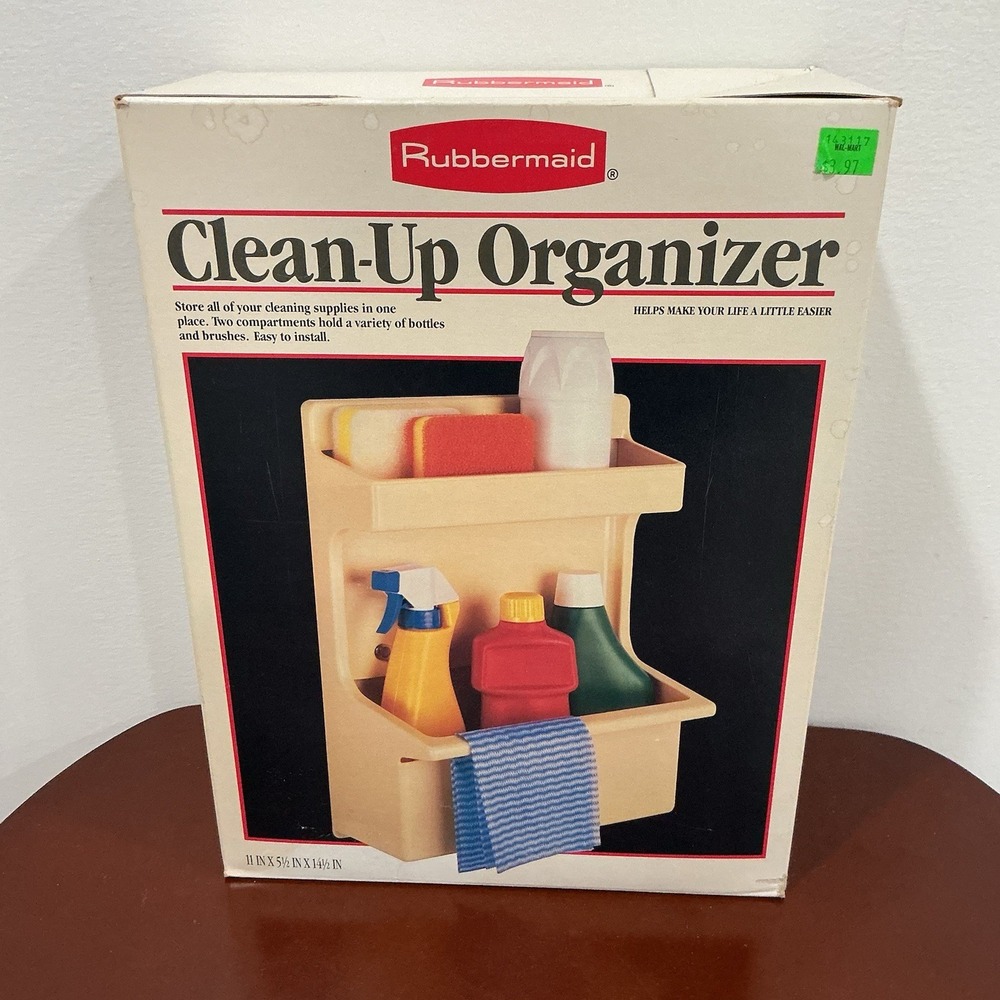 Vintage Rubbermaid Clean-up Caddy Supplies Organizer Wall Or Door Mount 2320